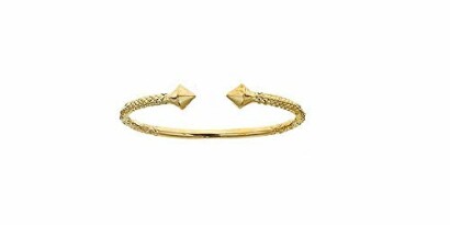 14K Yellow Gold West Indian Bangle Review: Premium Quality Pyramid Ends